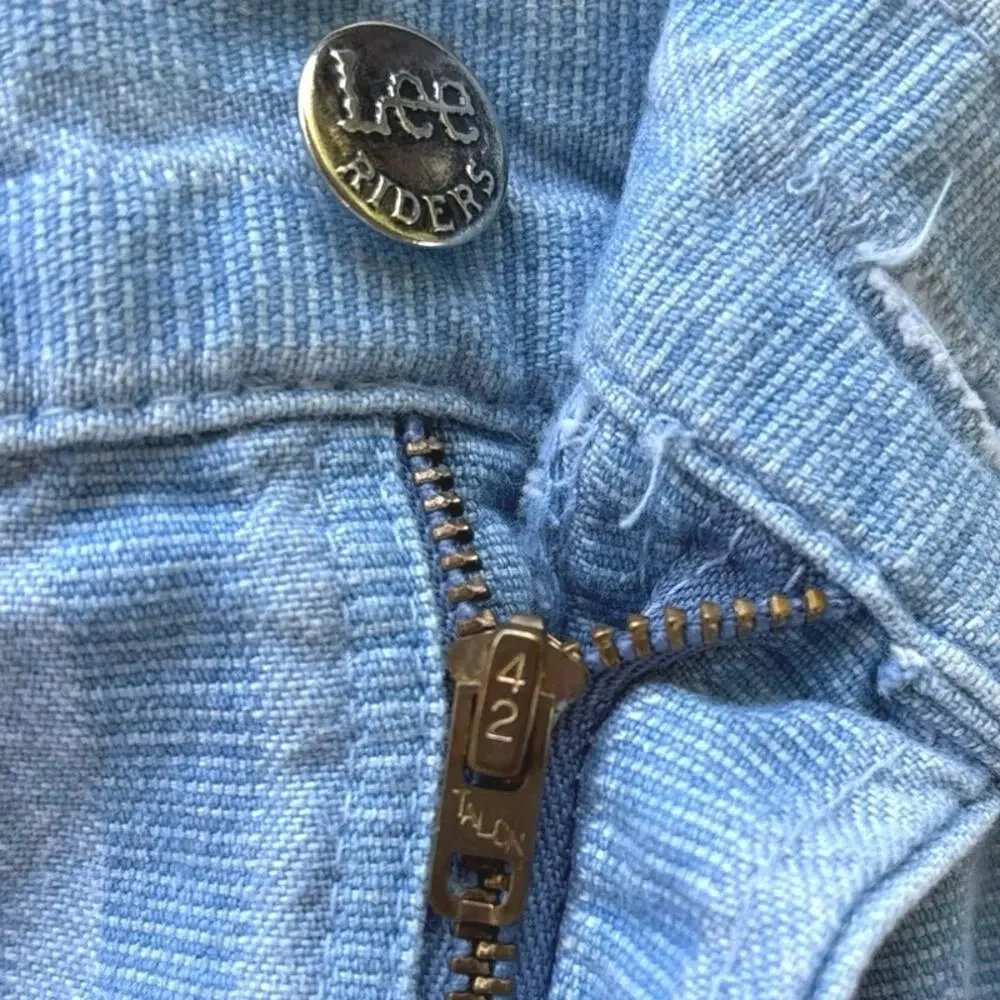 Vintage 80s Lee Riders 300 Series USA Striped Denim High Rise Mom Jeans 11